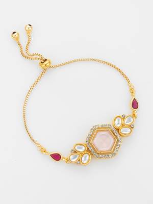 rose stone kundan bracelet 3