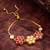 floral kundan adjustable bracelet