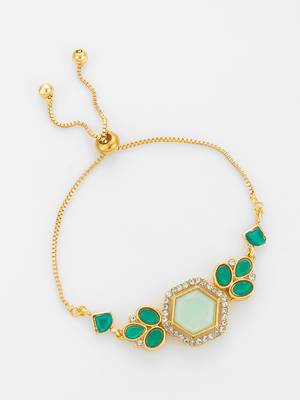green stone hexagonal bracelet 3