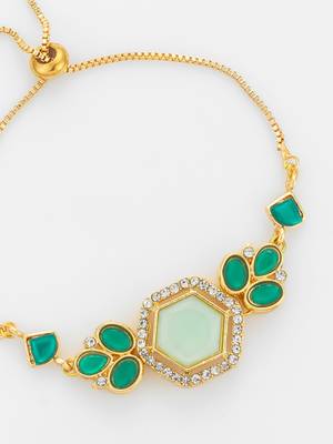 green stone hexagonal bracelet 4