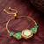green stone hexagonal bracelet