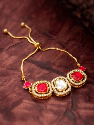 ruby red kundan bracelet 1