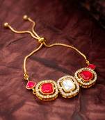ruby red kundan bracelet