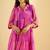 Women's fuchsia pink tiered kurta set