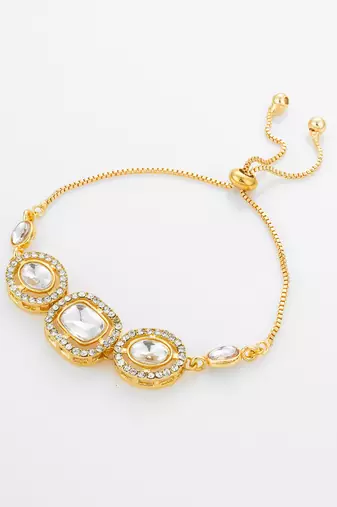 classic white kundan bracelet