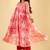 Women's blush pink printed tiered kurta set