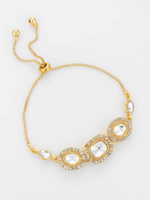 classic white kundan bracelet 3