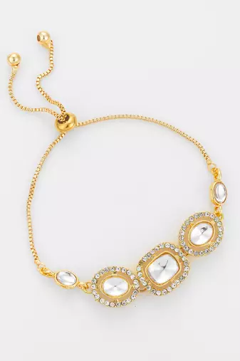 classic white kundan bracelet