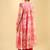 Women's blush pink printed tiered kurta set