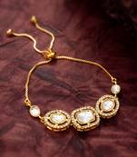 classic white kundan bracelet