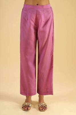 Women's orchid pink striped kurta set with dupatta 4