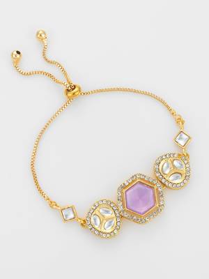 lavender hexagon adjustable bracelet 3