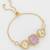 lavender hexagon adjustable bracelet