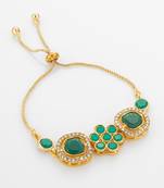 emerald green floral bracelet