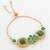 emerald green floral bracelet