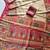 cream-pink digital printed saree with contrast colour blouse dola silk saree