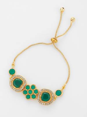 emerald green floral bracelet 2