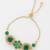 emerald green floral bracelet