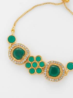 emerald green floral bracelet 3