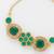 emerald green floral bracelet
