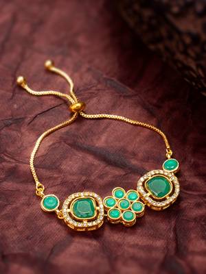 emerald green floral bracelet 5
