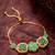emerald green floral bracelet
