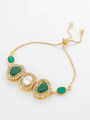 green stone adjustable bracelet 2