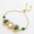 green stone adjustable bracelet