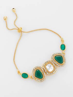 green stone adjustable bracelet 3