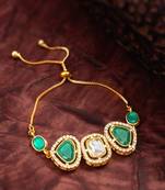 green stone adjustable bracelet