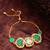 green stone adjustable bracelet