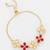 ruby floral kundan bracelet