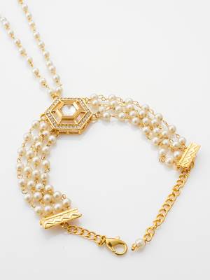 pearl kundan haathphool bracelet 3