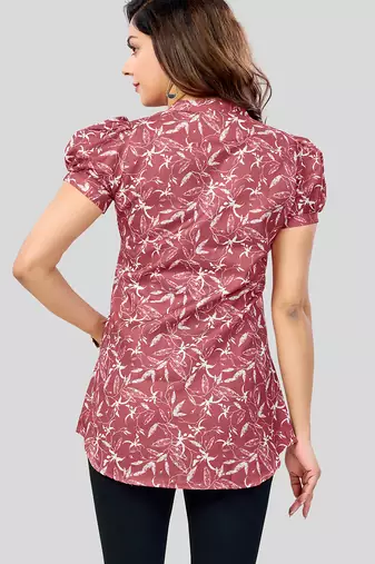  cotton blend printed short kurti