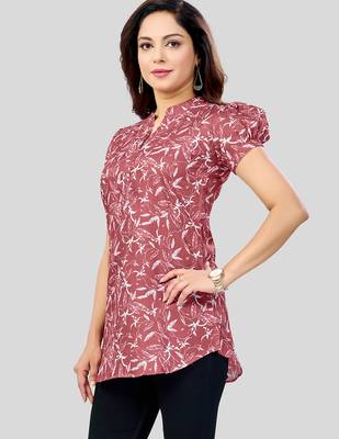  cotton blend printed short kurti 3