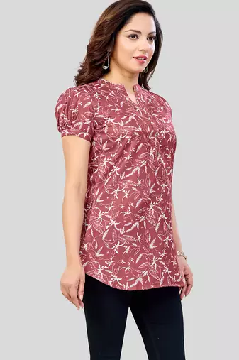  cotton blend printed short kurti