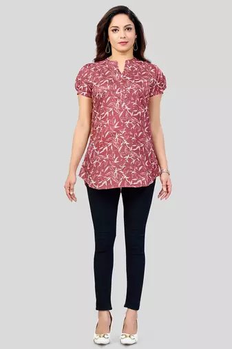  cotton blend printed short kurti
