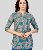  cotton blend printed short kurti