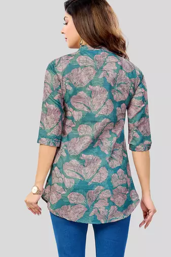  cotton blend printed short kurti