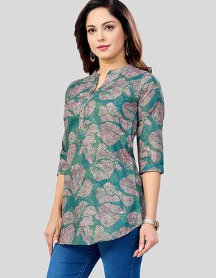  cotton blend printed short kurti 3