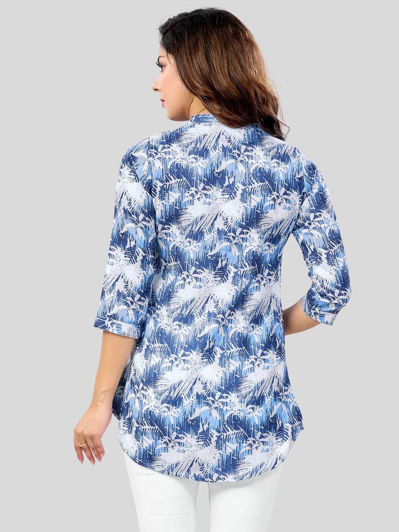  cotton blend printed short kurti