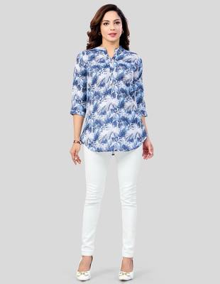  cotton blend printed short kurti 5