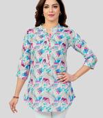  cotton blend printed short kurti