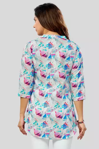  cotton blend printed short kurti