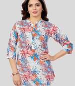  cotton blend printed short kurti
