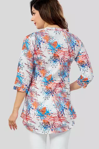  cotton blend printed short kurti