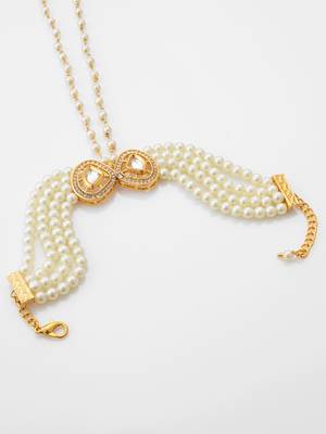kundan pearl hand harness bracelet 3