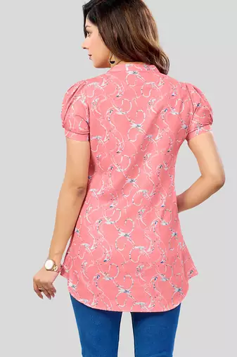  cotton blend printed short kurti