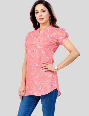  cotton blend printed short kurti 3