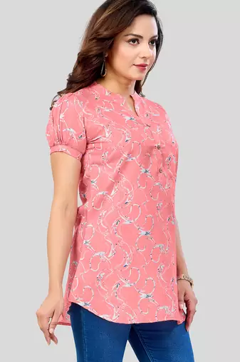  cotton blend printed short kurti